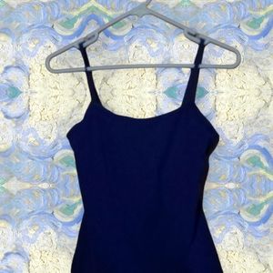 BRA TOPS - Navy blue spaghetti strap with connected bra